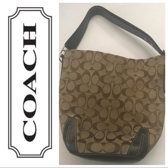 Coach Handbags - Brown authentic signature coach purse